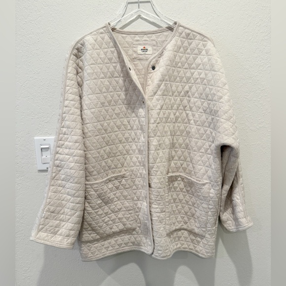 MARINE LAYER Corbet Quilted Liner Jacket in Warm‎ Oatmeal size Large - Picture 4 of 13